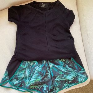 Athleta running outfit-shorts & shirt